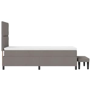 Postel s boxspringem s matrací s čelo Taupe 90 x 190 cm textil - obrázek 9