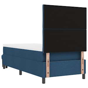 Postel s boxspringem s čelo Modrá 90 x 200 cm textil - obrázek 10