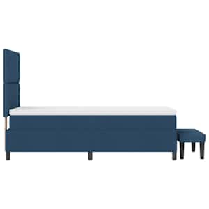 Postel s boxspringem s čelo Modrá 90 x 200 cm textil - obrázek 9