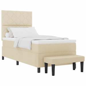 vidaXL Karbi vedrumadrats peaga cream 100 x 200 cm kangas