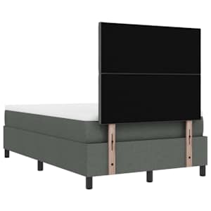 Postel s boxspringem s matrací Tmavě šedá 120 x 200 cm textil - obrázek 10
