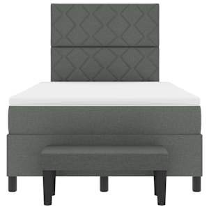 Postel s boxspringem s matrací Tmavě šedá 120 x 200 cm textil - obrázek 8