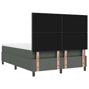 Postel s boxspringem s čelo Tmavě šedá 140 x 190 cm textil - obrázek 10