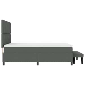 Postel s boxspringem s čelo Tmavě šedá 140 x 190 cm textil - obrázek 9