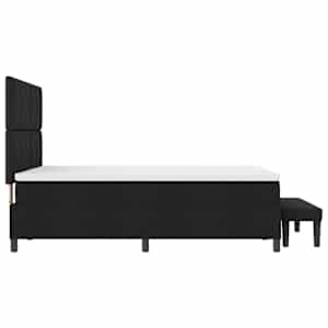Postel s boxspringem s čelo Černá 140 x 190 cm textil - obrázek 9