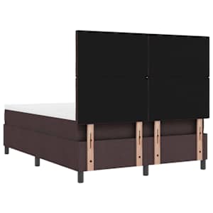 Postel s boxspringem s čelo Tmavě hnědá 160 x 200 cm textil - obrázek 10