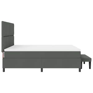 Postel s boxspringem s čelo Tmavě šedá 180 x 200 cm textil - obrázek 9