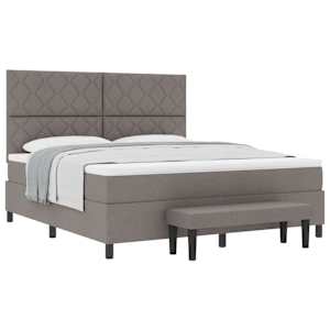 Postel s boxspringem s čelo Taupe 180 x 200 cm textil - obrázek 2