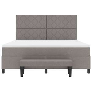 Postel s boxspringem s čelo Taupe 180 x 200 cm textil - obrázek 8