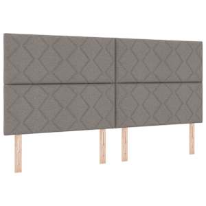 Postel s boxspringem s čelo Taupe 200 x 200 cm textil - obrázek 5