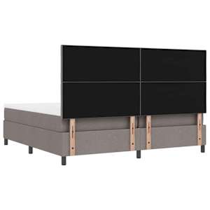 Postel s boxspringem s čelo Taupe 200 x 200 cm textil - obrázek 9