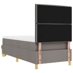 Postel s boxspringem s matrací s čelo Taupe 80 x 200 cm textil - obrázek 10