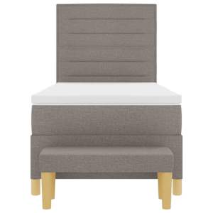 Postel s boxspringem s matrací s čelo Taupe 80 x 200 cm textil - obrázek 8