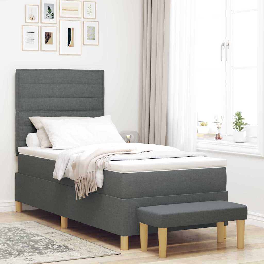 Box Spring voodi madratsiga & pingiga Tumehall 90x200 cm Kangast