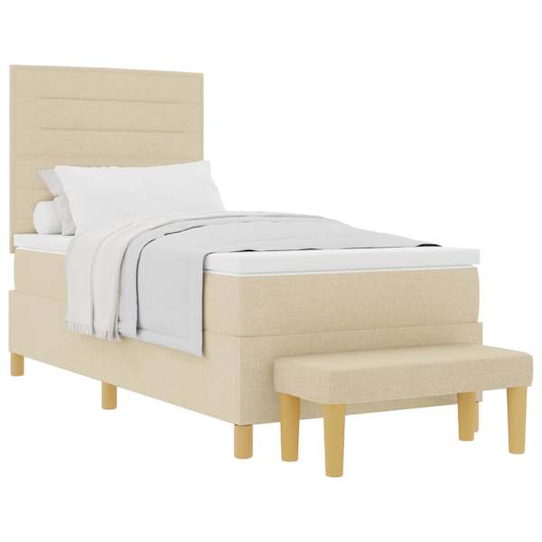 vidaXL Karbi vedrumadrats padjaga peaga cream 200 x 90 cm kangas