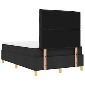Postel s boxspringem s čelo Černá 190 x 120 cm textil - obrázek 10
