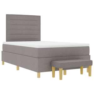 Postel s boxspringem s čelo Taupe 190 x 120 cm textil - obrázek 7