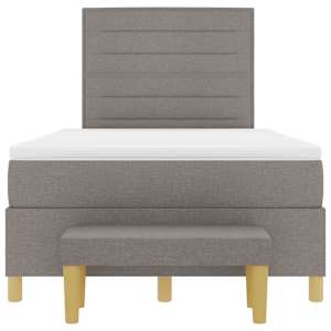 Postel s boxspringem s čelo Taupe 190 x 120 cm textil - obrázek 8