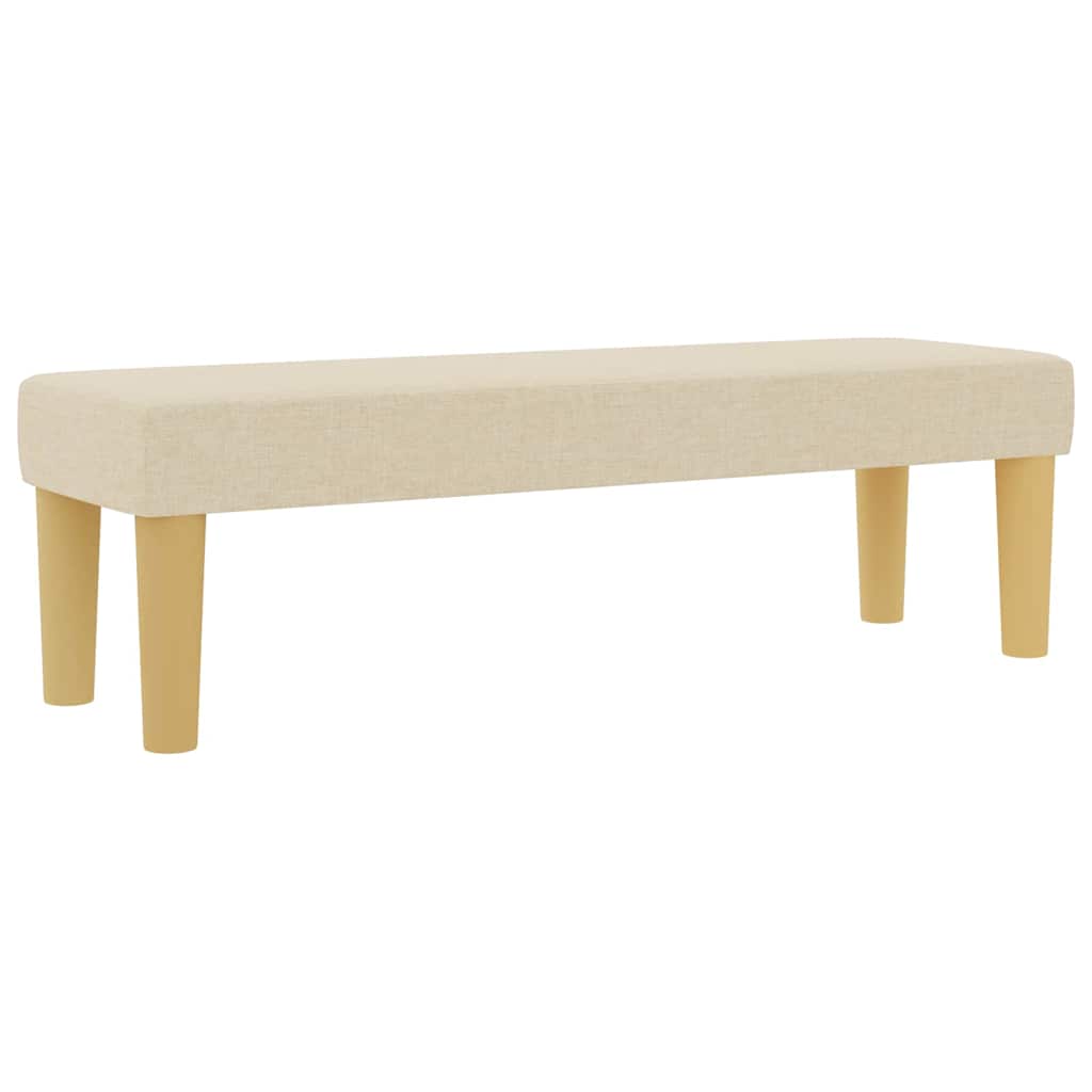 Postelja z vzmetnico z vzmetnico krema 120 x 190 cm blago - slika 5