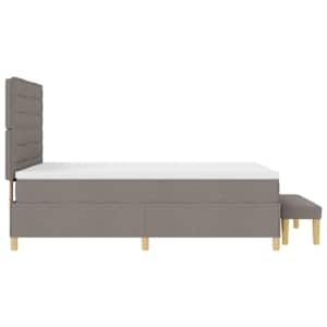 Postel s boxspringem s čelo Taupe 190 x 140 cm textil - obrázek 9