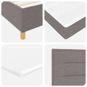 Postel s boxspringem s čelo Taupe 200 x 140 cm textil - obrázek 11