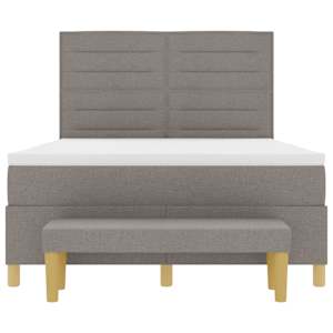 Postel s boxspringem s čelo Taupe 200 x 140 cm textil - obrázek 8