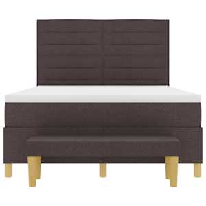 Postel s boxspringem s matrací Tmavě hnědá 160 x 200 cm textil - obrázek 8