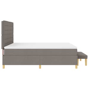 Postel s boxspringem s matrací s čelo Taupe 180 x 200 cm textil - obrázek 9