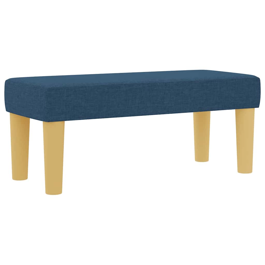 Postelja z vzmetnico z vzmetnico Modra 80 x 200 cm blago - slika 6