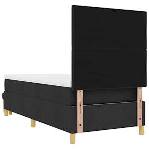 Postel s boxspringem s polštářem Černá 200 x 100 cm textil - obrázek 10