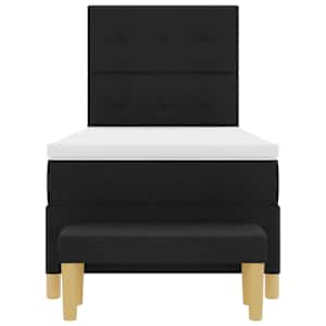 Postel s boxspringem s polštářem Černá 200 x 100 cm textil - obrázek 8