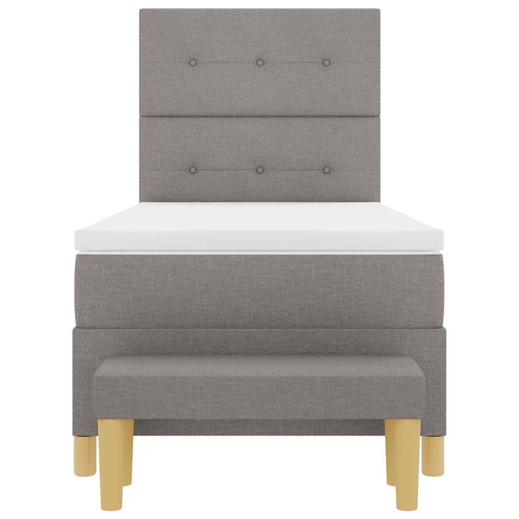 Postel s boxspringem s polštářem Taupe 200 x 100 cm textil - obrázek 8