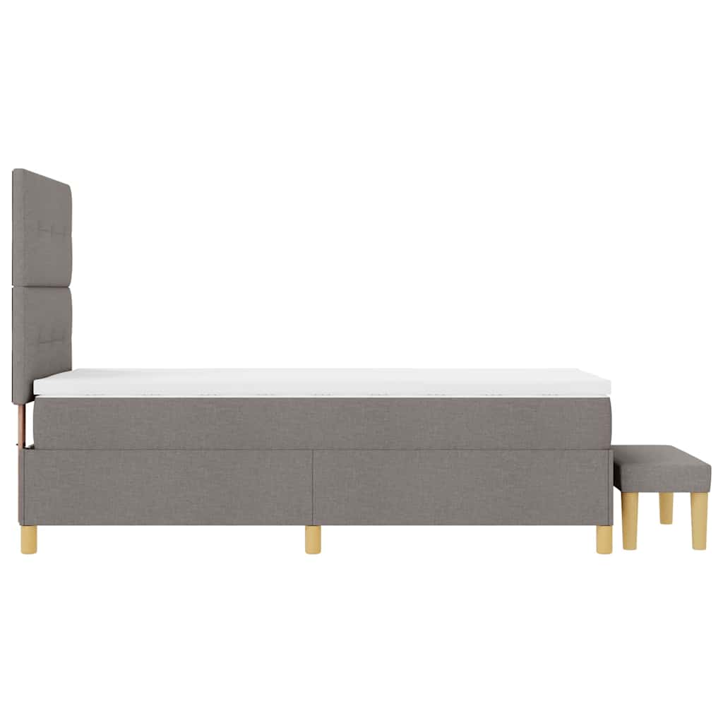 Postel s boxspringem s polštářem Taupe 200 x 100 cm textil - obrázek 9