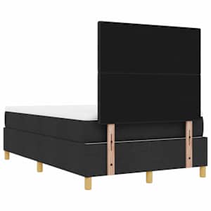 Postel s boxspringem s matrací s čelo Černá 120 x 190 cm textil - obrázek 10