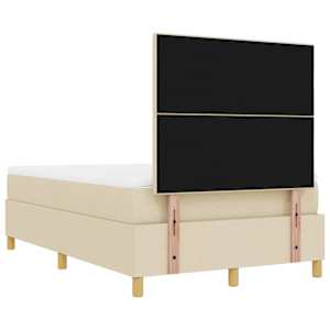 Postel s boxspringem s čelo Krémová 190 x 120 cm textil - obrázek 10