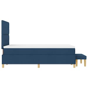 Postel s boxspringem s čelo Modrá 190 x 120 cm textil - obrázek 9
