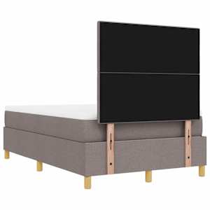Postel s boxspringem s čelo Taupe 120 x 200 cm textil - obrázek 10