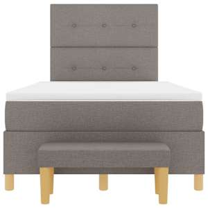 Postel s boxspringem s čelo Taupe 120 x 200 cm textil - obrázek 8