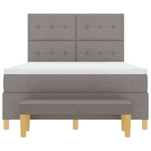 Postel s boxspringem s matrací s čelo Taupe 160 x 200 cm textil - obrázek 8