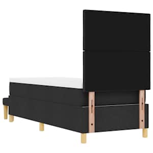 Postel s boxspringem s polštářem Černá 200 x 80 cm textil - obrázek 10