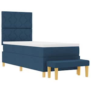 Postel s boxspringem s čelo Modrá 200 x 80 cm textil - obrázek 7