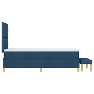 Postel s boxspringem s čelo Modrá 200 x 80 cm textil - obrázek 9