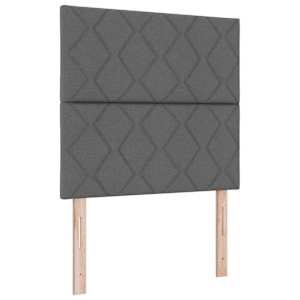 Postel s boxspringem s matrací Tmavě šedá 120 x 190 cm textil - obrázek 7
