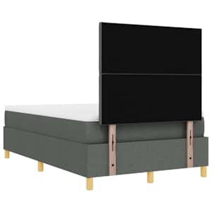 Postel s boxspringem s matrací Tmavě šedá 120 x 190 cm textil - obrázek 10