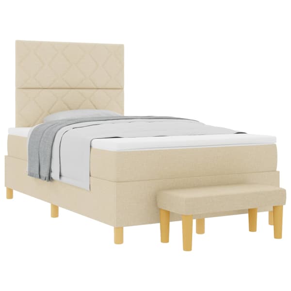 vidaXL Karbi vedrumadrats peaga cream 190 x 120 cm kangas