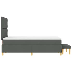 Postel s boxspringem s matrací Tmavě šedá 120 x 200 cm textil - obrázek 9