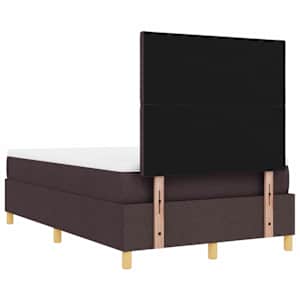 Postel s boxspringem s matrací Tmavě hnědá 120 x 200 cm textil - obrázek 10