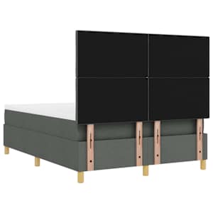 Postel s boxspringem s polštářem Tmavě šedá 200 x 160 cm textil - obrázek 10