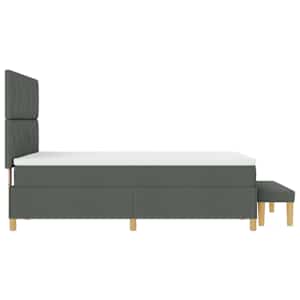 Postel s boxspringem s polštářem Tmavě šedá 200 x 160 cm textil - obrázek 9