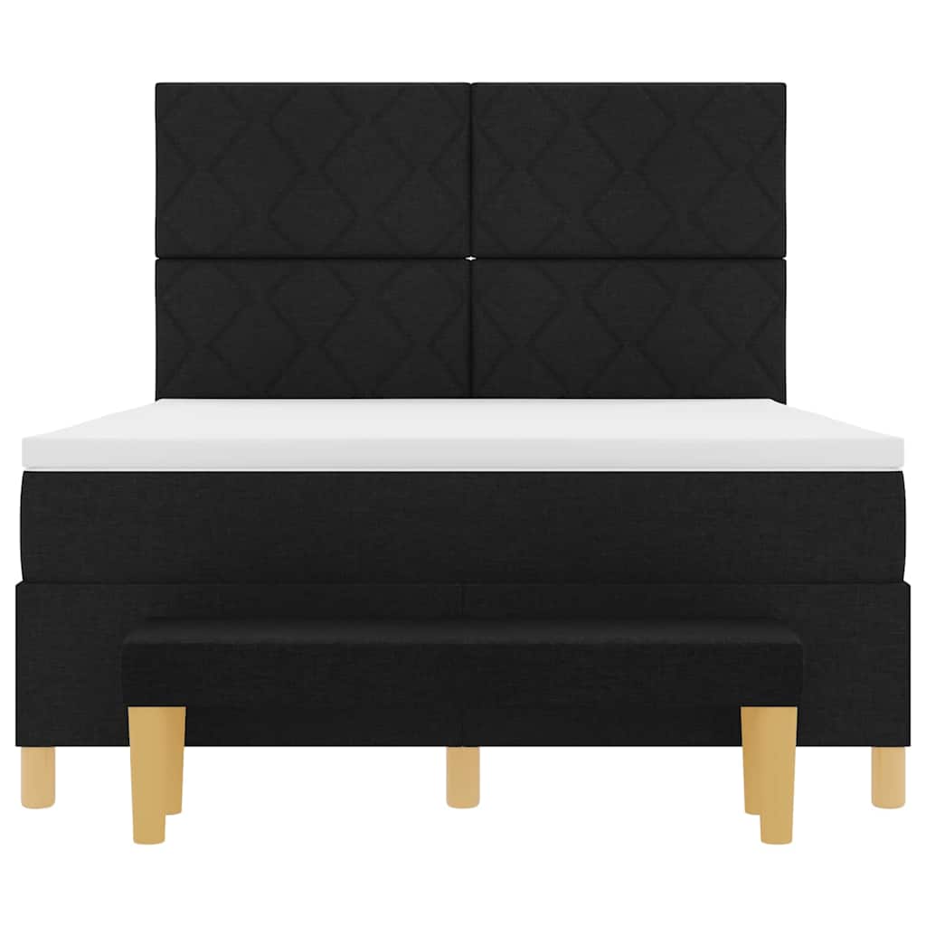 Karbi vedrumadrats madratsiga peaga Must 160 x 200 cm kangas 8 Kõik vajalik sinu aeda ja koju! Karbi vedrumadrats madratsiga peaga Must 160 x 200 cm kangas - Image 8